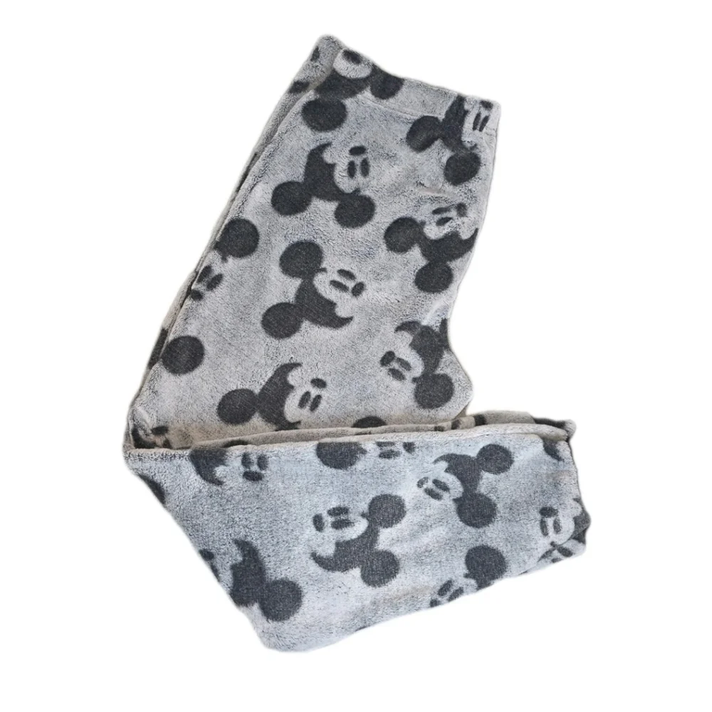 Disney Mickey Mouse Fleece Pajama Lounge Pants Size Medium Gray - Picture 1 of 5